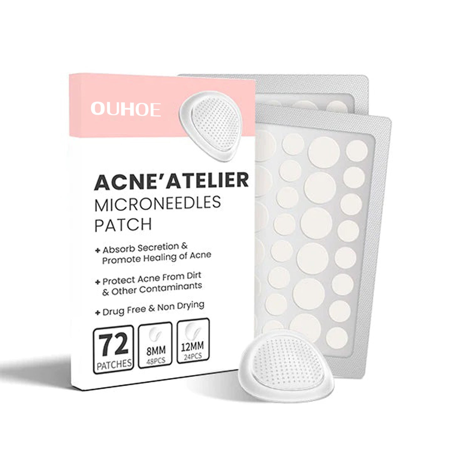Acne Patch, Repair Acne Pimple Facial Redness Clean Pores Moisturize Skin Patch Health Eprolo https://www.cyberehub.com