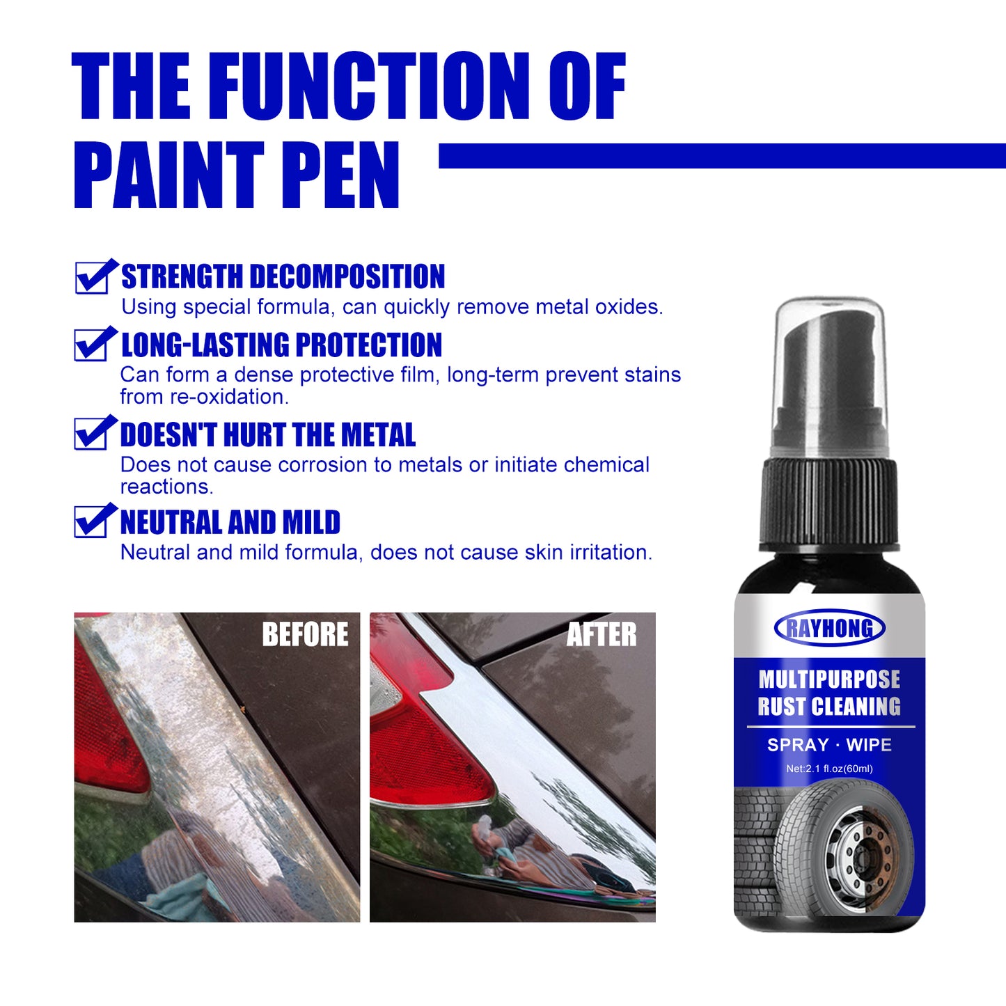 Rayhong Multipurpose Rust Cleaning, Metal Door And Window Cleaning Rust Remover Screws Bolt Loosening Rust Remover Converter Automotive Eprolo https://www.cyberehub.com