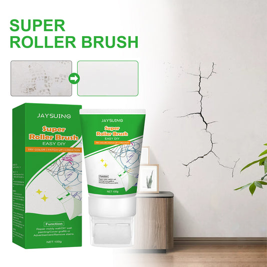 Jaysuing Wall Repair Paint: White Wall Repair Roller Brush Moisture-Proof Peeling Cover Stains And Cracks Renovation Paint Home Eprolo https://www.cyberehub.com