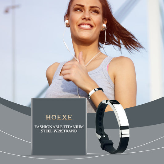 Fashion Titanium Steel Bracelet, Personalized Fashion Decoration Comfortable Fashion Portable Unisex Care Bracelet HOEXE eprolo https://www.cyberehub.com