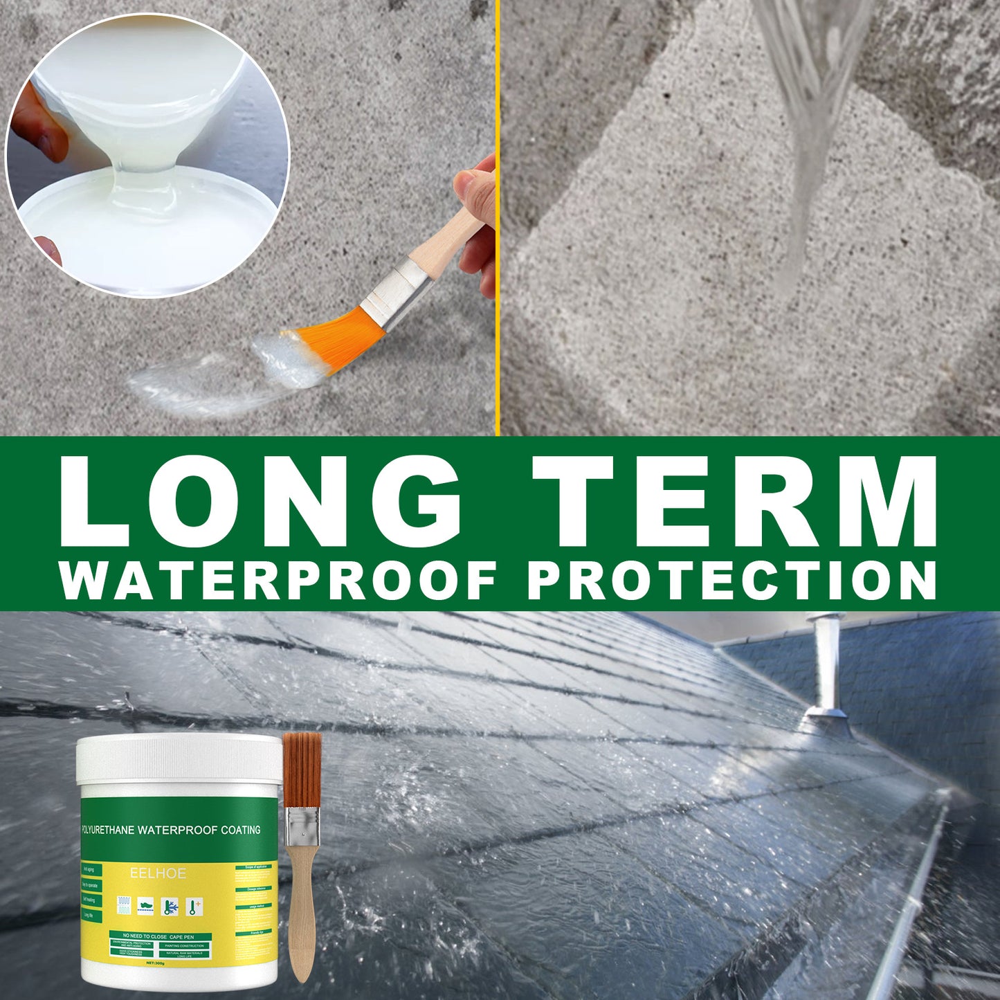 EELHOE Floor Leak Waterproof Adhesive, Exterior Wall Bathroom Toilet Waterproofing Agent Brick Wall Permeable Paint Home Eprolo https://www.cyberehub.com