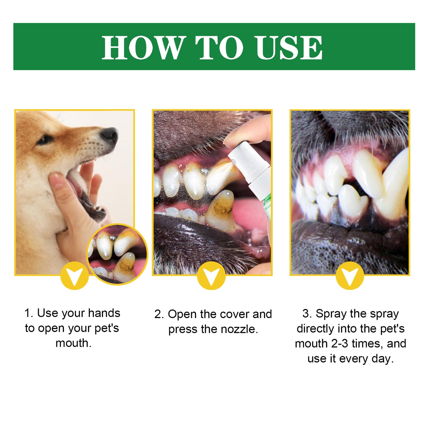 Yegbong Pet Tooth Deodorizer Spray, Cats And Dogs Universal Mouth Cleaning Breath Freshening Spray Pet Supplies Pet Eprolo https://www.cyberehub.com