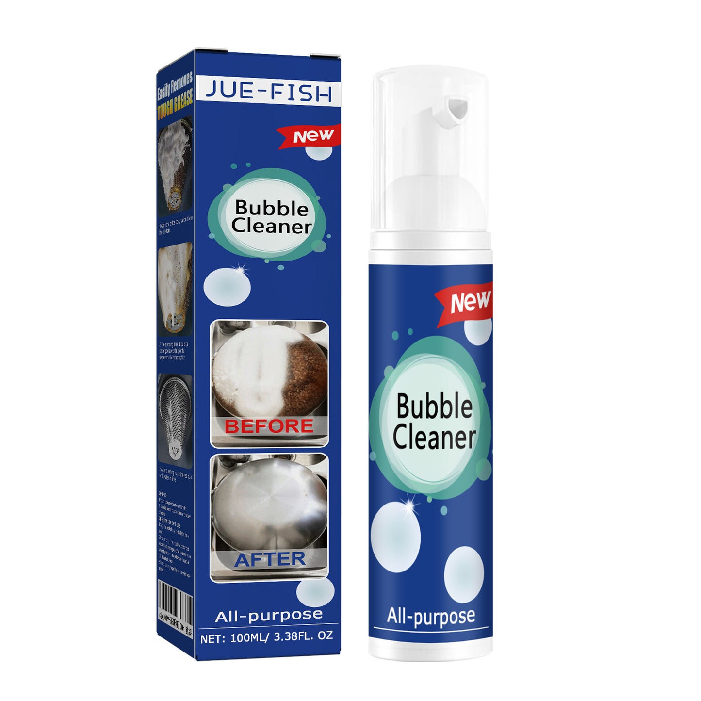 Jue-Fish Oil Foam Cleaner Multi-Purpose Heavy Oil Foam Cleaner For Kitchen Stove Hood Packaged in 100ml Automotive Eprolo https://www.cyberehub.com