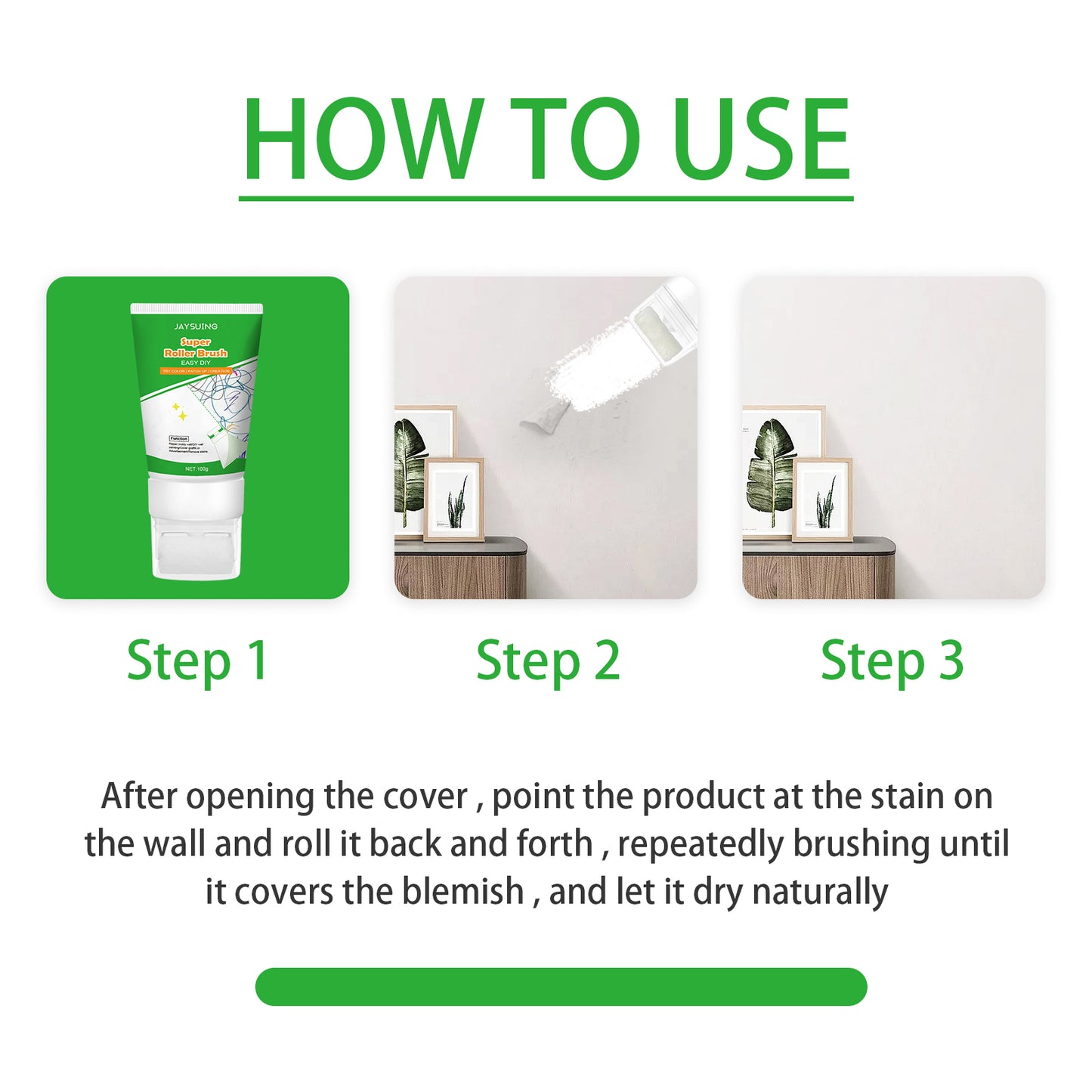 Jaysuing Wall Repair Paint: White Wall Repair Roller Brush Moisture-Proof Peeling Cover Stains And Cracks Renovation Paint Home Eprolo https://www.cyberehub.com