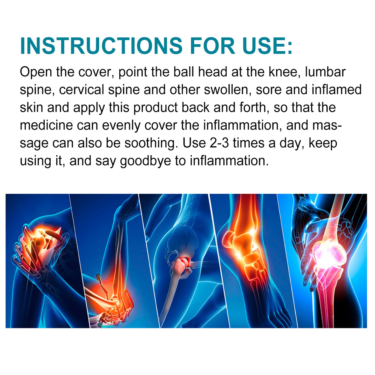 Joint & Bone Healing Roll On, Relieve Knee Joint Shoulder Neck Lumbar Soreness Body Care Ball Health Eprolo https://www.cyberehub.com