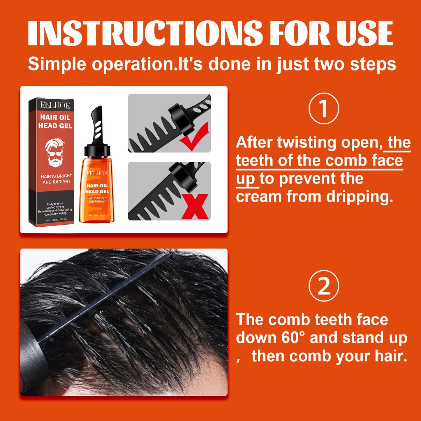 Hair Oil Head Gel, Easy To Rinse Long Lasting Setting Clear Refreshing Quick Dry No Greasy Styling Natural Hair Oil Comb Health Eprolo https://www.cyberehub.com