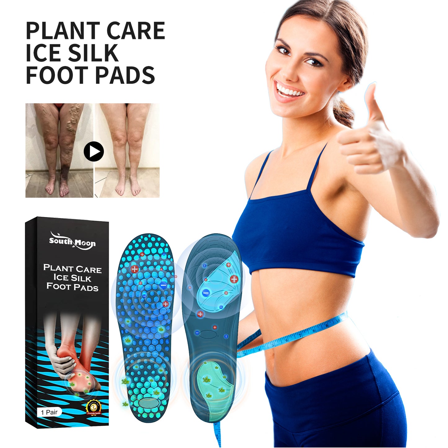 Pilant Care Ice Silk Foot Pads, Ease Joint Soreness And Swelling Earthworm Leg Vein Massage Care Pad Health Eprolo https://www.cyberehub.com