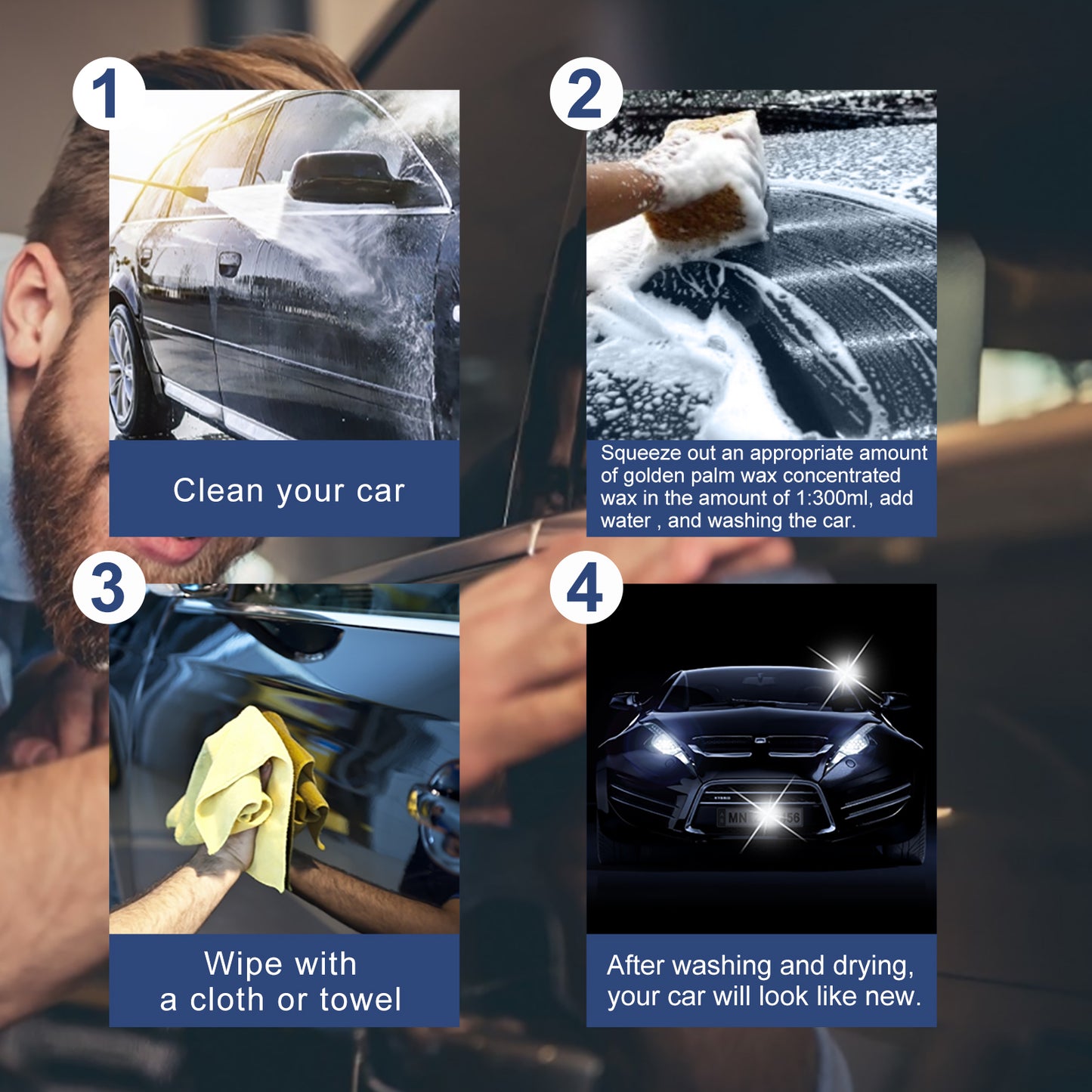 Golden Palm Wax Concentrated Coating Wax Water, Foam Cleaning Agent Special Decontamination Coating Car Wash Wax Water Automotive Eprolo https://www.cyberehub.com