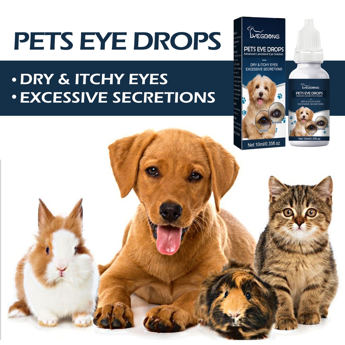 Yegbong Pet Eye Drops, Cats And Dogs Remove Tears Relieve Eyes Itchy Cleansing Eye Drops Pet Supplies Pet Eprolo https://www.cyberehub.com