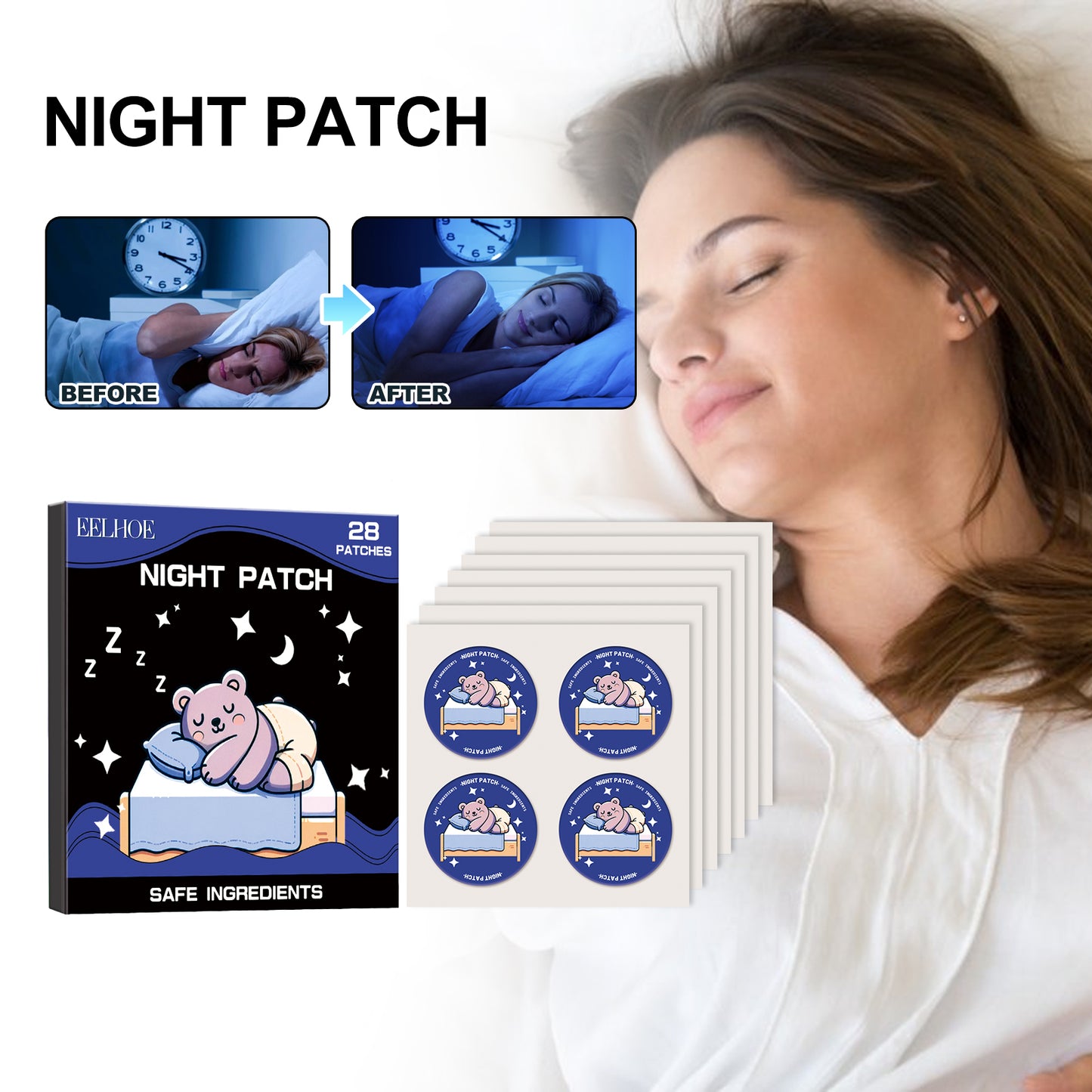 Night Patch, Relieve Muscle Tension And Body Fatigue To Help You Fall Asleep Quickly Health & Beauty Health Eprolo https://www.cyberehub.com