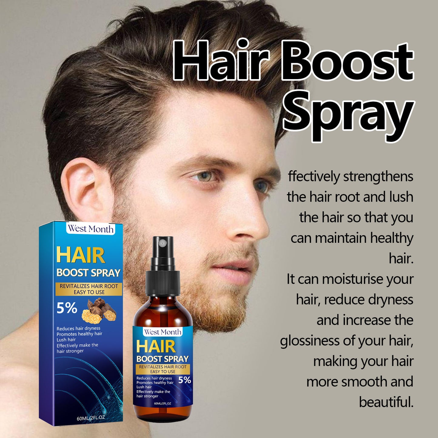 Hair Boost Spray, Strong Hair Solid Hair Moisturizing Scalp Hair Roots Beard Hair Care Spray Health Eprolo https://www.cyberehub.com