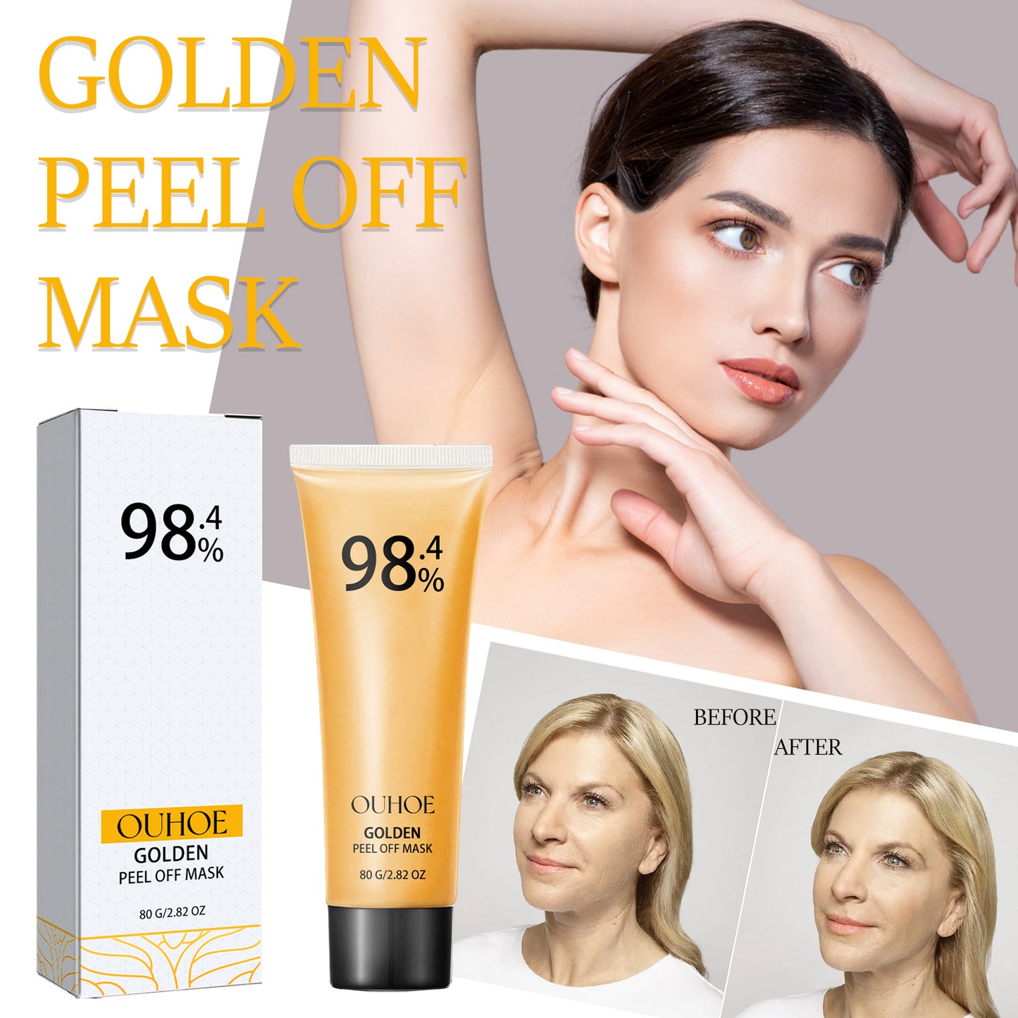 24k Gold Peel Mask Deeply Cleanses The Skin Of Blackheads, Pimples, Delicate Pores And Tighteners Skin Care Health Eprolo https://www.cyberehub.com