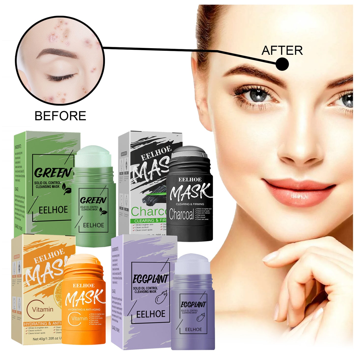 Green Tea And Eggplant Solid Mask, Facial Deep Cleansing, Moisturizing And Firming Skin Smear Mud Mask Stick Health Eprolo https://www.cyberehub.com