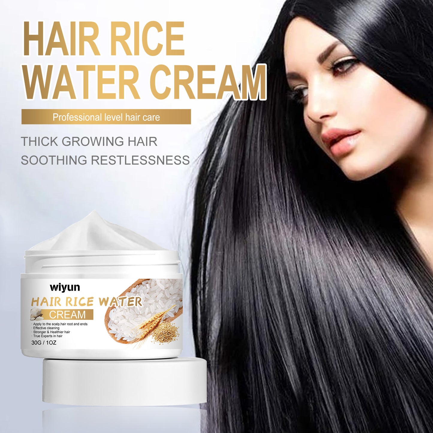WIYUN Hair Rice Water Cream, Scalp Massage Hydrating And Moisturizing Hair Roots Repair Dry Hair Impetuous Smooth Hair Care Health Eprolo https://www.cyberehub.com