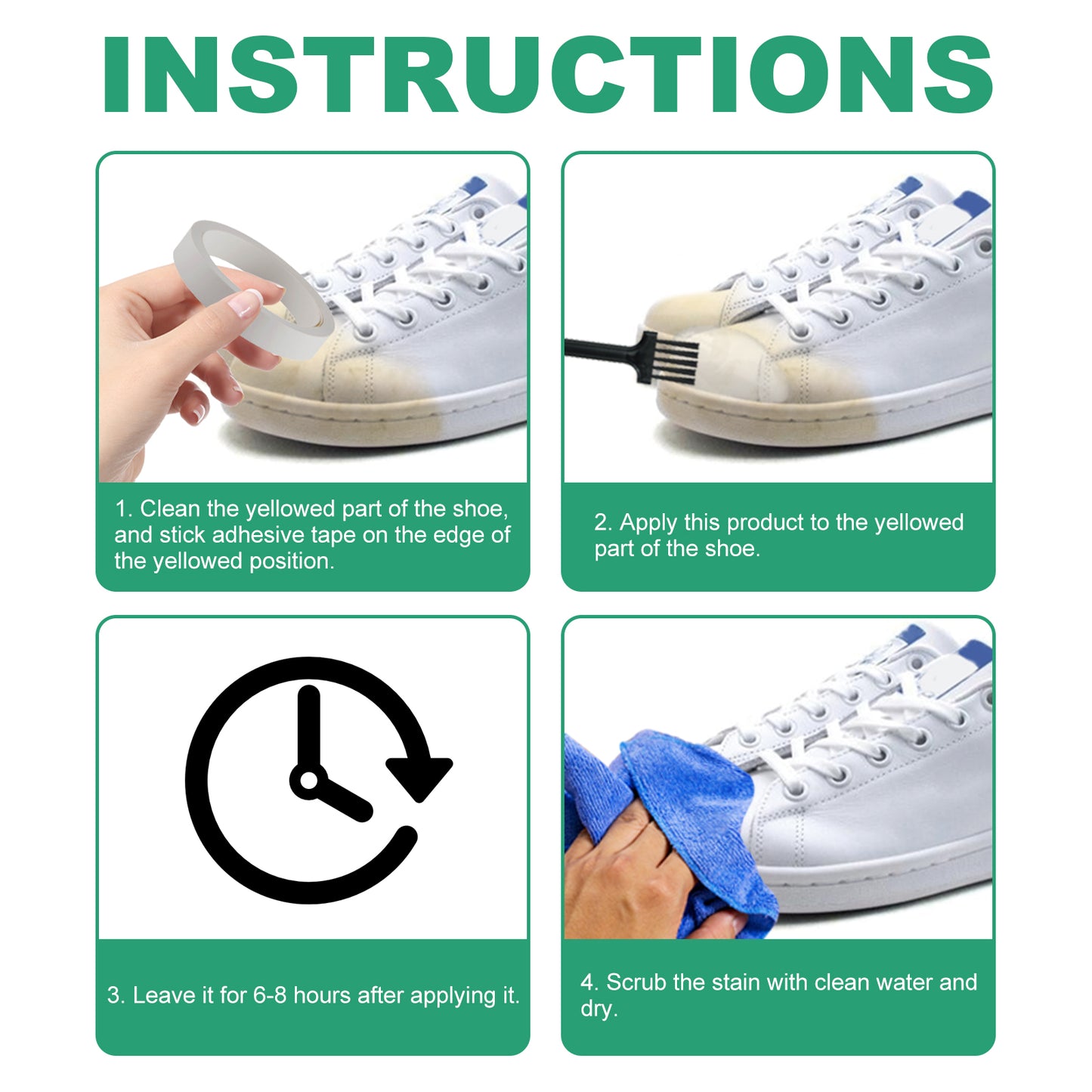 Jue-Fish Shoes Stain Removal Yellow Gel, Remove Oxidation To Clean Stains Yellow Edge Wash Free Gel Small White Shoes Home & Garden Home Goods Eprolo https://www.cyberehub.com