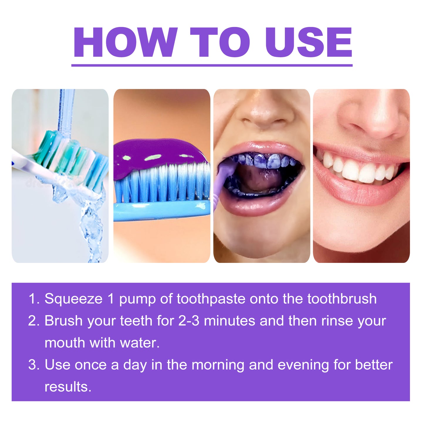 Purple Whitening Toothpaste, Cleans Stains And Odors Brightening Teeth Care Gums Toothpaste Health Eprolo https://www.cyberehub.com