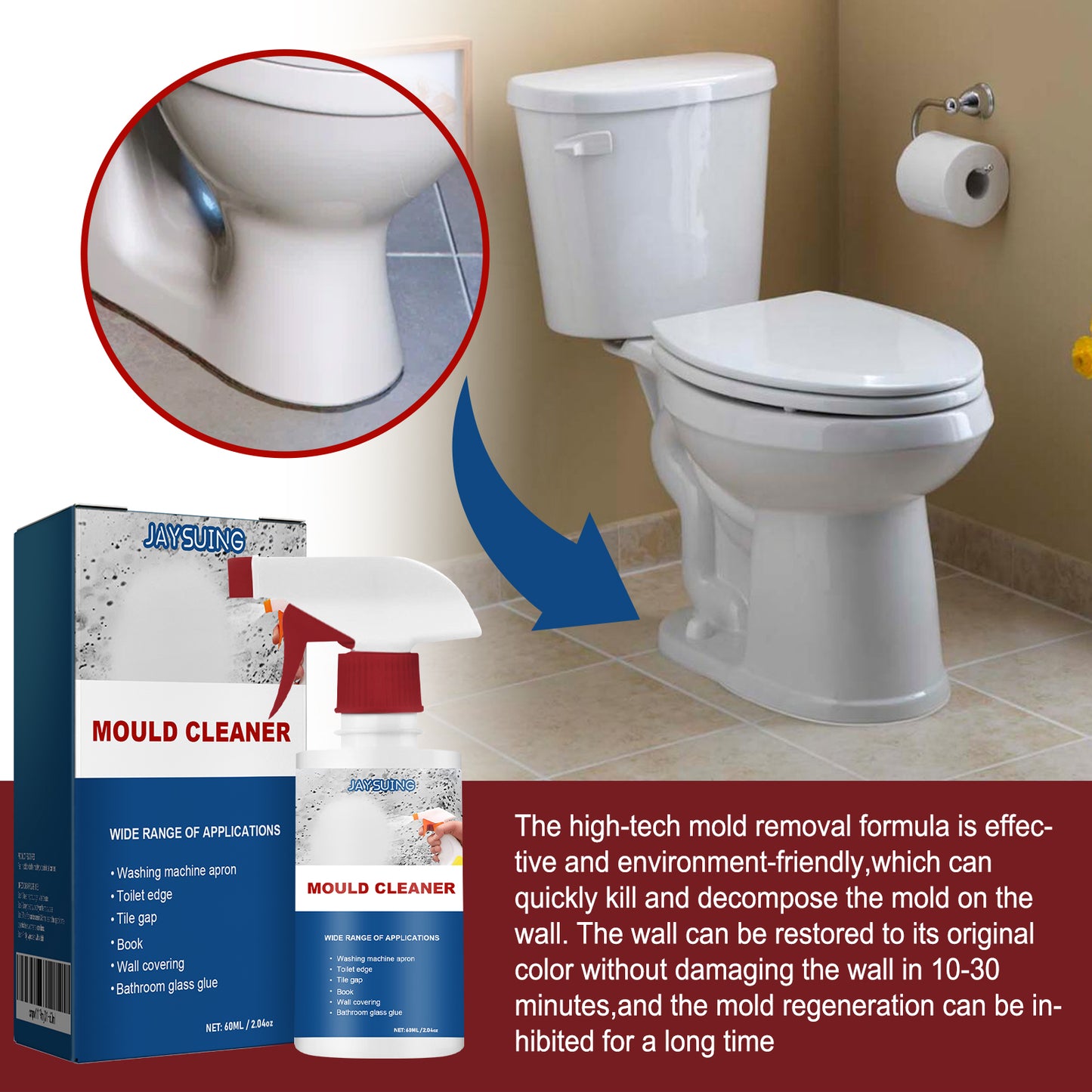 Jaysuing Mold Remover Spray, Ceiling Bathroom Tile Wall Multi-Effect Cleaning Decontamination And Mildew Removal Spray Automotive Eprolo https://www.cyberehub.com