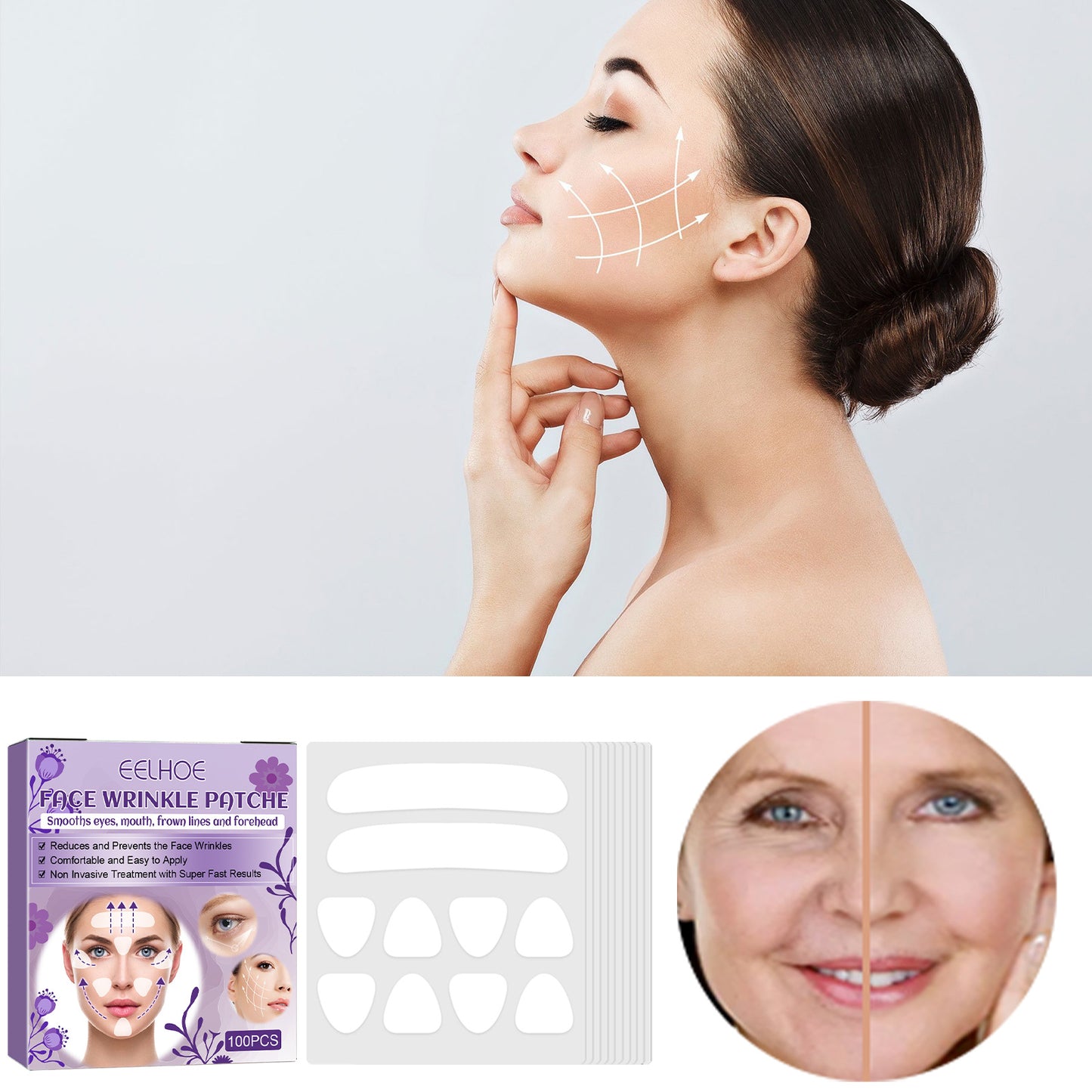 Facial Wrinkle Patch, Droop Decree Line Lift Facial Skin Tightens Mouth Line Cheek Patch Health Eprolo https://www.cyberehub.com