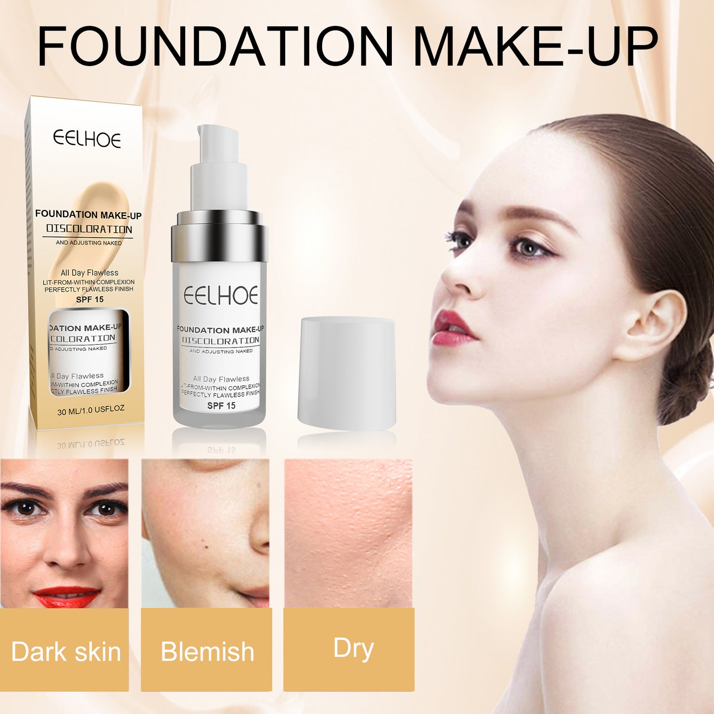 EELHOE Concealer Color Change Liquid Foundation Concealer Long-Lasting Moisture Moisturizing, Moisturizing, Moisturizing, Warming, Brightening And Clear Complexion Health Eprolo https://www.cyberehub.com