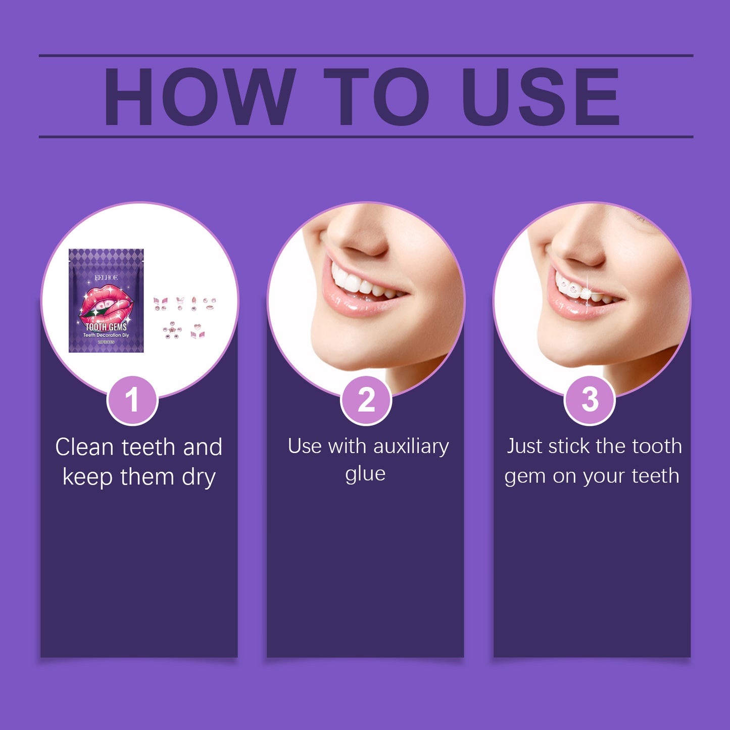 Dental Diamond Trim, Shine Beauty Stickers To Enhance Smile Brightness Lasting Easy Fit For All Tooth Types EELHOE eprolo https://www.cyberehub.com