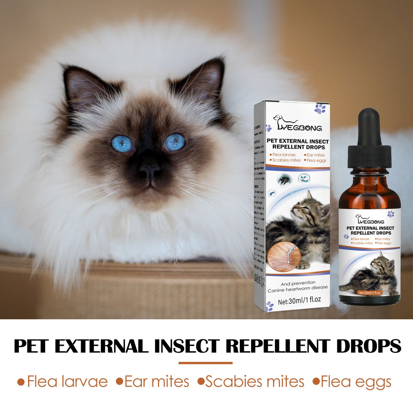 Yegbong Pet Extracorporeal Insect Repellent Drops, Cats And Dogs Clean To Remove Ticks And Fleas Drops Pet Supplies Pet Eprolo https://www.cyberehub.com