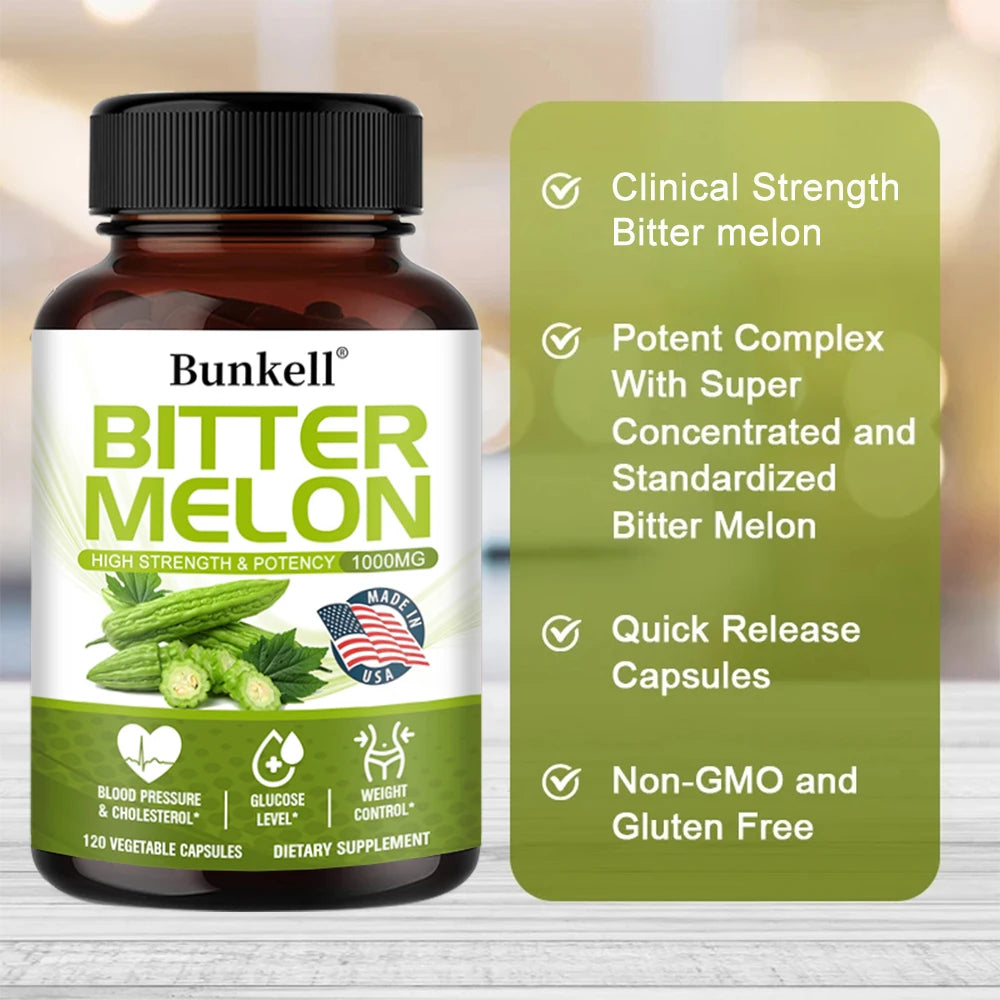Bunkell 1000 Mg Bitter Melon Extract Capsules for Heart, Blood Sugar and Cholesterol Health, Weight Management Supplements Life Quality Supplements Life Quality https://www.cyberehub.com