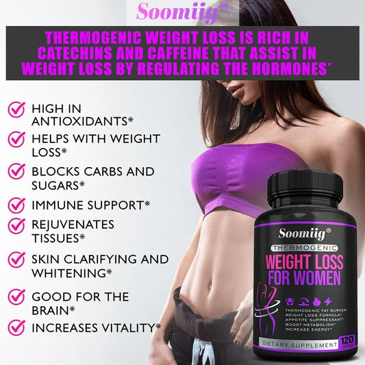 Thermogenic Fat Burner - Natural Appetite Suppressant, Metabolism Booster, Weight Management, Immunity, Metabolism, 120 Capsules Supplements Life Quality Supplements Life Quality https://www.cyberehub.com
