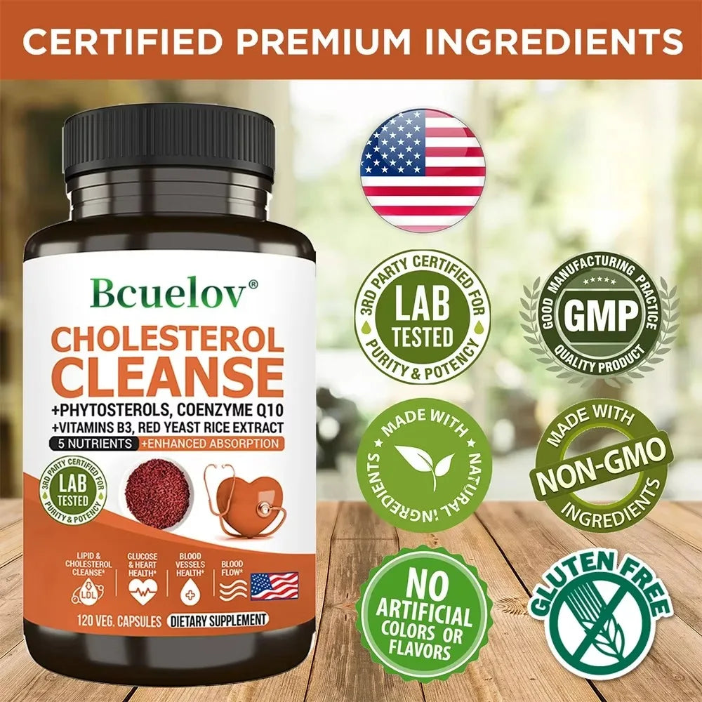Niacinamide, Red Yeast Rice, Black Pepper Extract, Cholesterol Cleanser - Helps Lower Cholesterol Levels, 120 Capsules Supplements Life Quality Supplements Life Quality https://www.cyberehub.com