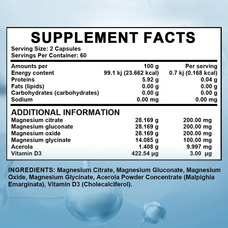Magnesium Citrate, Magnesium Supplement for Men and Women, Improves Sleep, Relieves Stress and Anxiety, 120 Capsules Supplements Life Quality Supplements Life Quality https://www.cyberehub.com