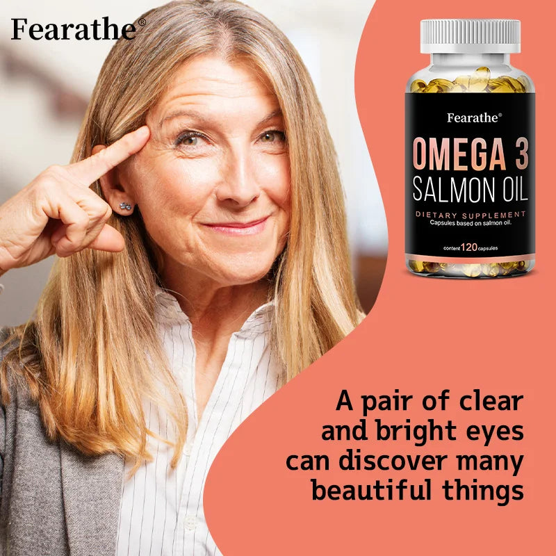 Omega 3 Fish Oil - Pure Salmon Oil, Heart & Brain Health Dietary Supplement - Rich in EPA & DHA, 120 Softgels Supplements Life Quality Supplements Life Quality https://www.cyberehub.com