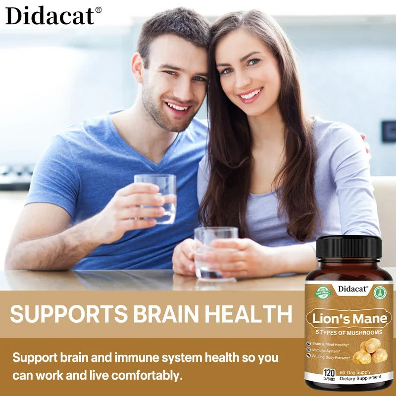 Lion's Mane 5-Mushroom Capsules - Supports brain and focus health, immune defense, and more Supplements Life Quality Supplements Life Quality https://www.cyberehub.com