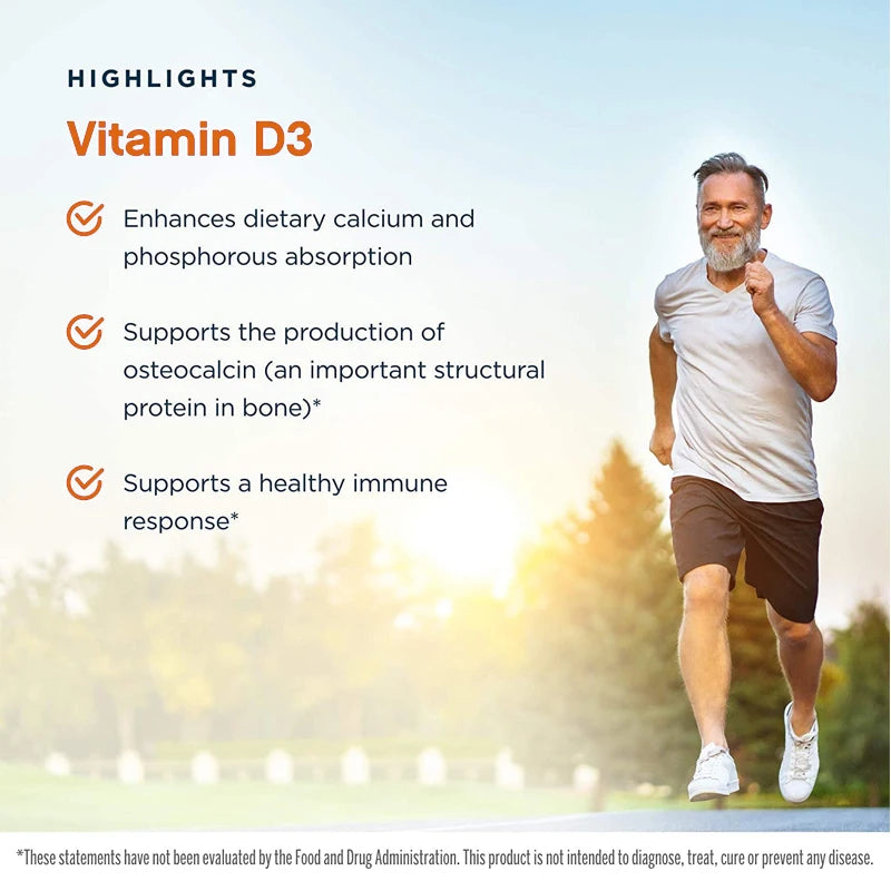 Vitamin D3 Supplement, Supports Calcium Absorption, Fights Fatigue, Boosts Immune System, Strengthens Muscle, 120 Capsules Supplements Life Quality Supplements Life Quality https://www.cyberehub.com