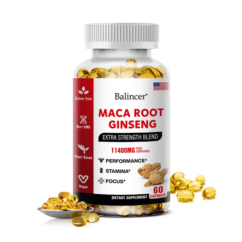 Organic Maca Root + Ginseng Extract Capsules - Stamina & Mood - Energy Supplement for Men and Women Supplements Life Quality Supplements Life Quality https://www.cyberehub.com