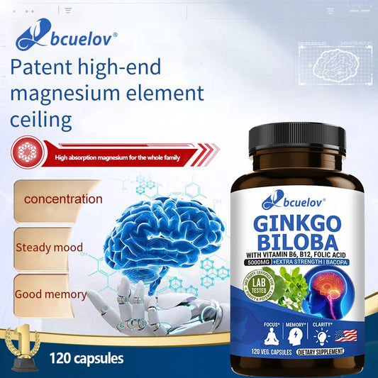 Ginkgo Biloba - Brain Booster - Rich in vitamins B6, B12, folic acid, helps improve concentration and memory, cognitive abilitie Supplements Life Quality Supplements Life Quality https://www.cyberehub.com