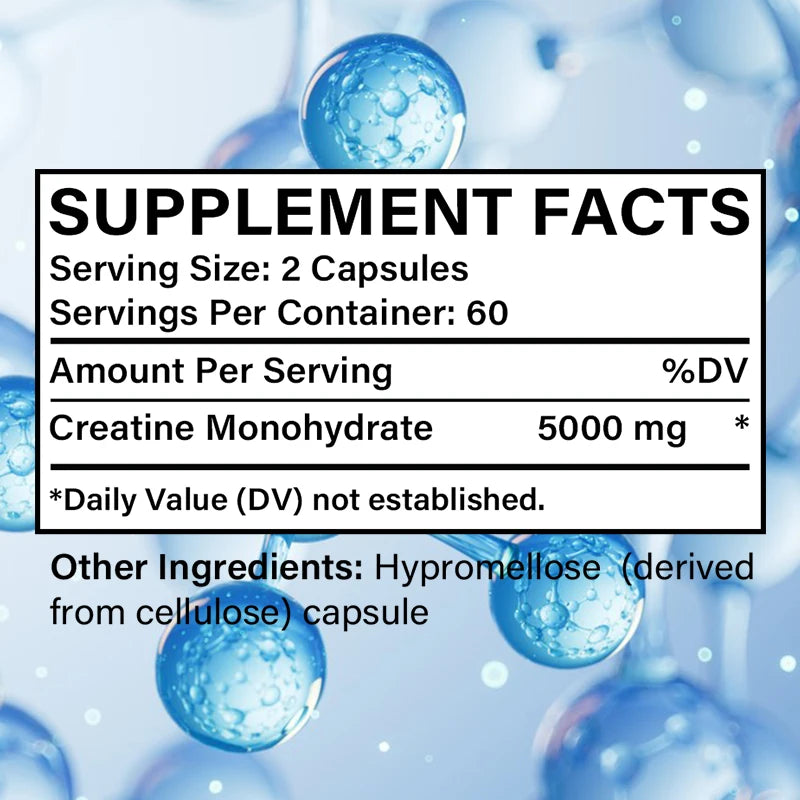Creatine Monohydrate 5000 mg, Supports Muscle, Performance & Strength, Recovery, Brain Function, 120 Capsules Supplements Life Quality Supplements Life Quality https://www.cyberehub.com