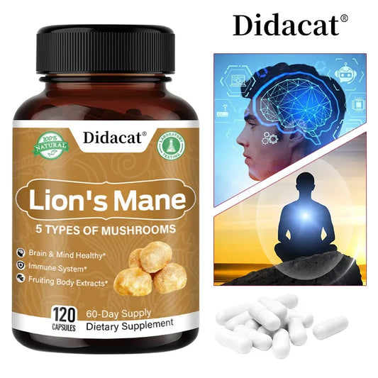 Lion's Mane 5-Mushroom Capsules - Supports brain and focus health, immune defense, and more Supplements Life Quality Supplements Life Quality https://www.cyberehub.com