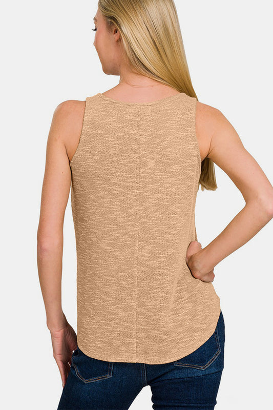 Zenana V-Neck Curved Hem Tank Apparel/Tops Ship from USA TikTok Tops Trendsi USPS Walmart Walmart Apparel Zenana Trendsi https://www.cyberehub.com