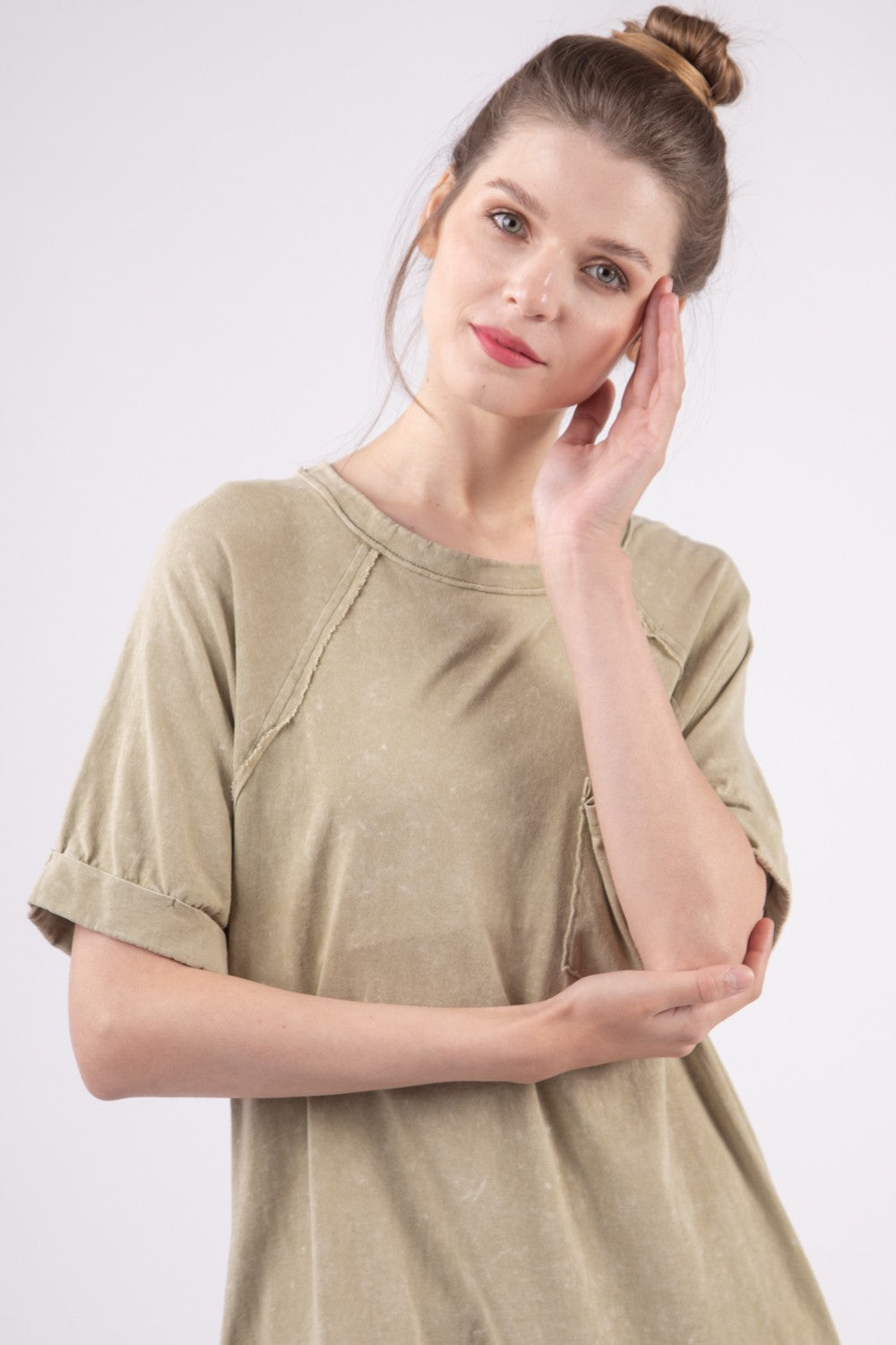 VERY J Washed Round Neck Mini Tee Dress Apparel/Dress Dress Ship from USA TikTok Trendsi USPS VERY J Walmart Walmart Apparel Trendsi https://www.cyberehub.com