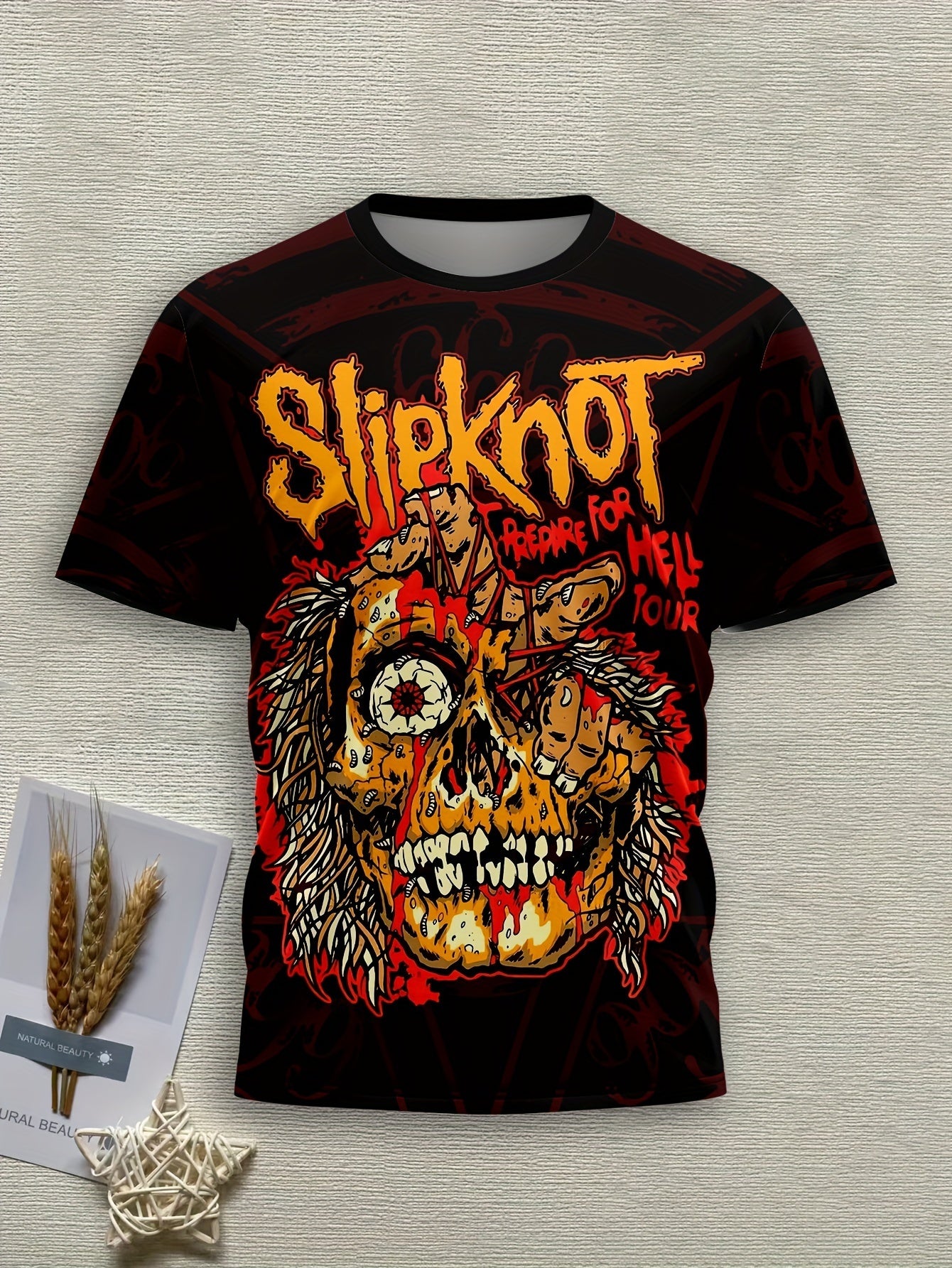 Men's 3D Printed Pattern T-shirt, Loose Fit, Polyester Material, Round Neck Design Apparel/Shirt/Graphic Shirt SNULLO https://www.cyberehub.com