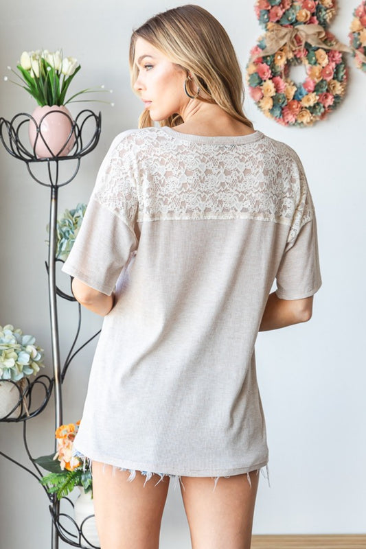 Heimish Full Size Lace Front Pocket Drop Shoulder Top Apparel/Tops Heimish Ship from USA TikTok Tops Trendsi USPS Walmart Walmart Apparel Trendsi https://www.cyberehub.com