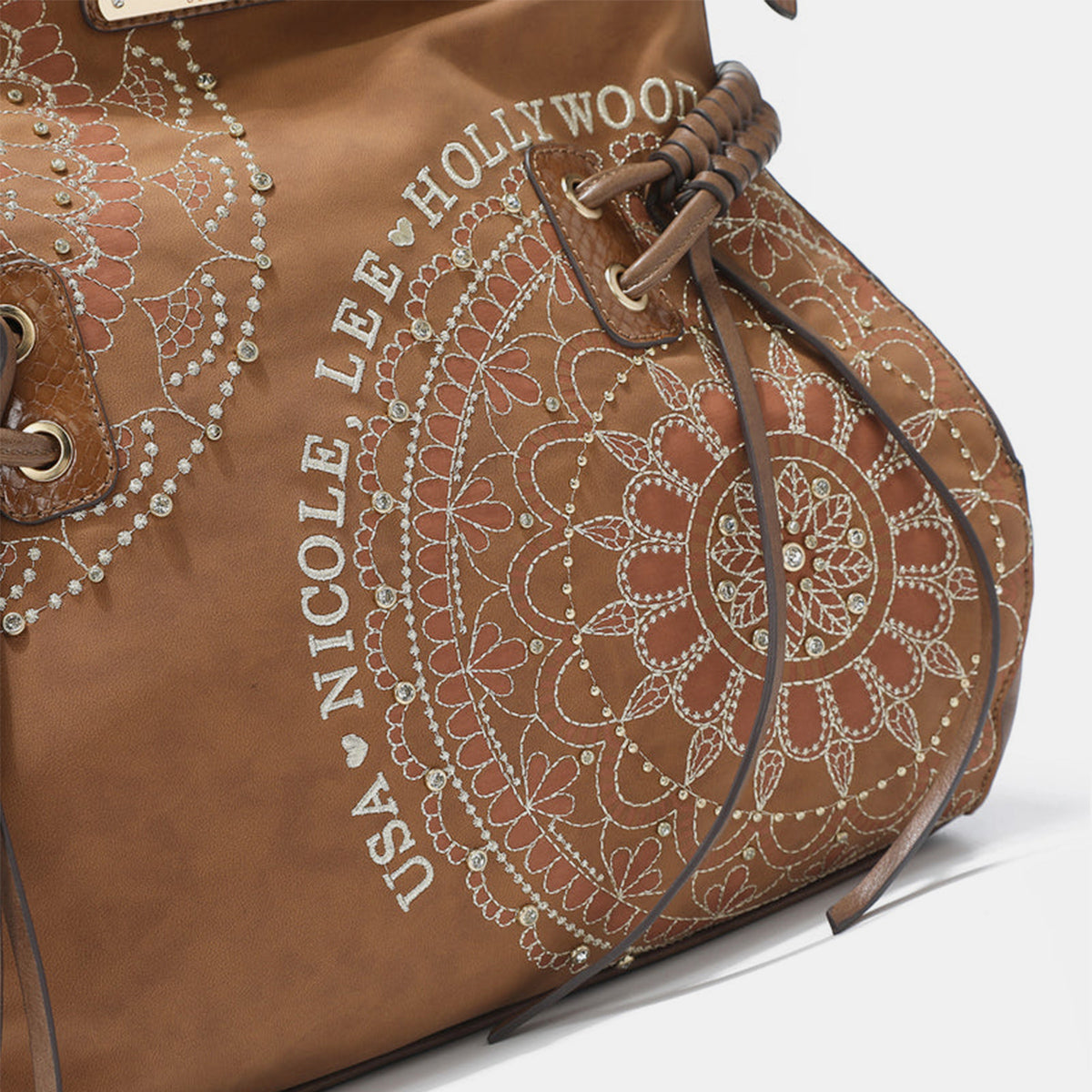 Nicole Lee USA Side Braided Tassel Inlaid Rhinestone Embroidery Hobo Bag Bag Bag Nicole Lee USA Ship from USA Women Trendsi https://www.cyberehub.com