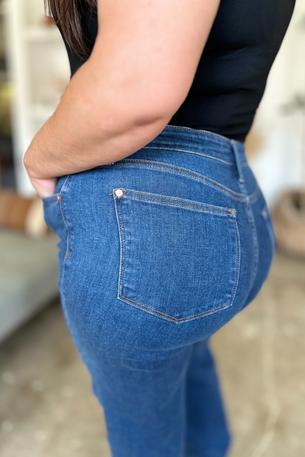 Judy Blue Full Size High Rise Straight Jeans Bottoms Bottoms Clothing Judy Blue Pants Ship from USA Women Trendsi https://www.cyberehub.com