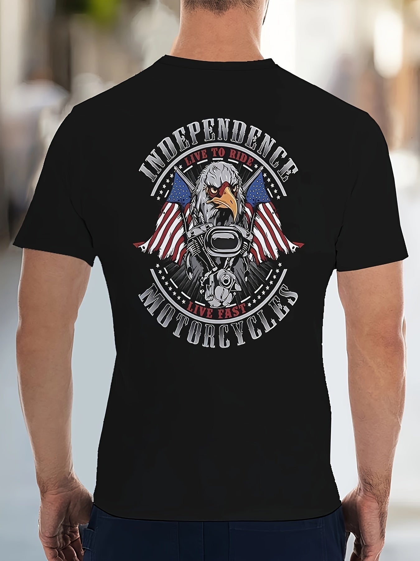 Men's Casual And Fashionable Geometric Skull Pattern T-shirt - Breathable Polyester Fiber, Round Neck, Regular Style Apparel/Shirt/Graphic Shirt SNULLO https://www.cyberehub.com