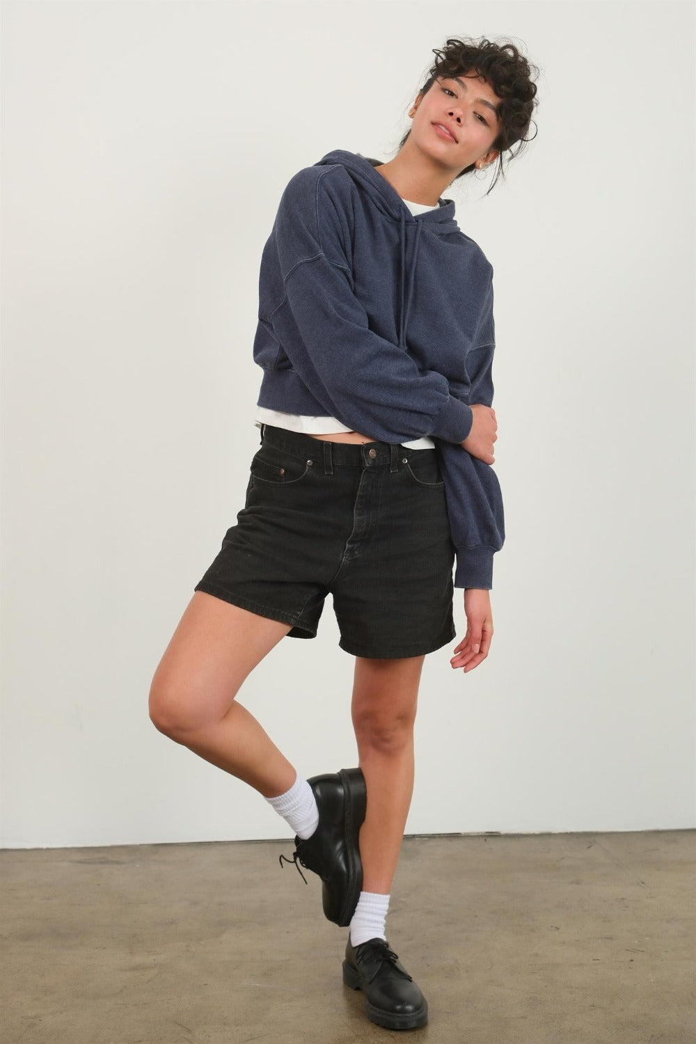 HYFVE Drop Shoulder Cropped Hoodie Tops/Jackets/Sweaters Clothing Tops HYFVE Ship from USA TikTok Trendsi USPS Walmart Trendsi https://www.cyberehub.com