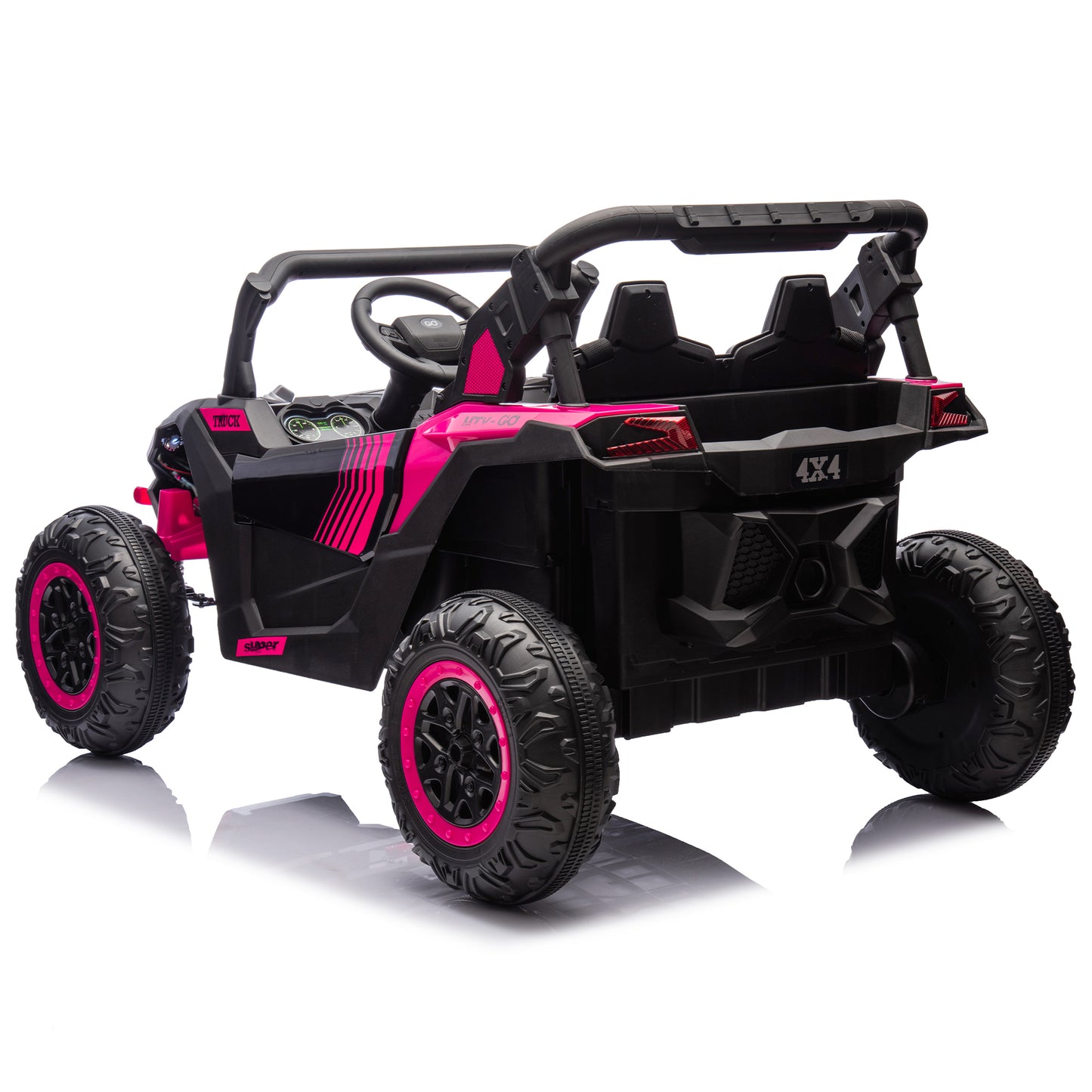 24V Two-Seater Kids Ride On UTV W/Parents Remote Control,Four-Wheel Suspension,Slow Start,Large wheel design,Anti-collision bar,Storage space,Music,USB,Bluetooth,Volume control,LED lights for Kids 3+. Giga Kids Toys Giga https://www.cyberehub.com