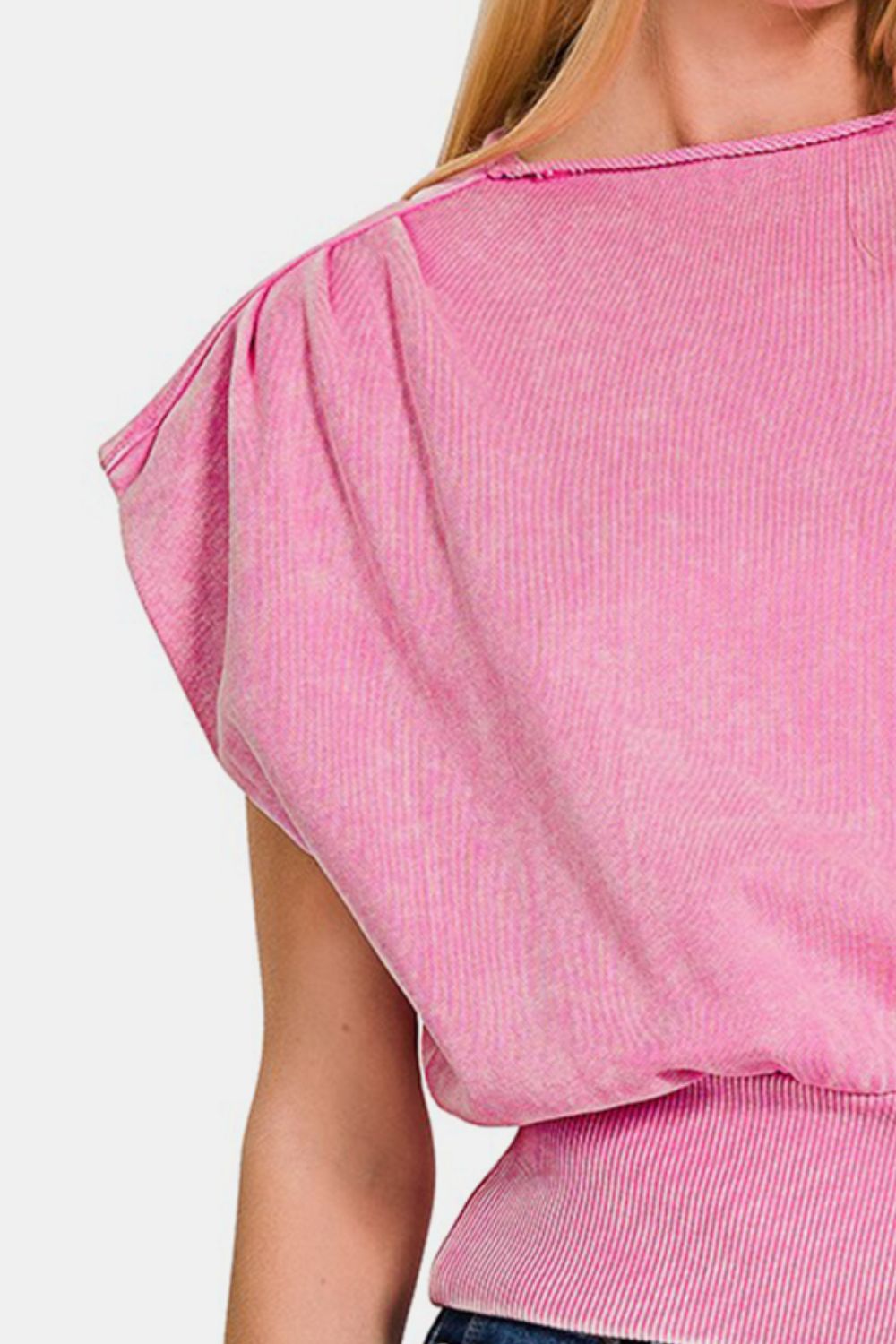 Zenana Washed Boat Neck Bottom Banded Dolman Sleeve Top Apparel/Tops Ship from USA TikTok Tops Trendsi USPS Walmart Walmart Apparel Zenana Trendsi https://www.cyberehub.com