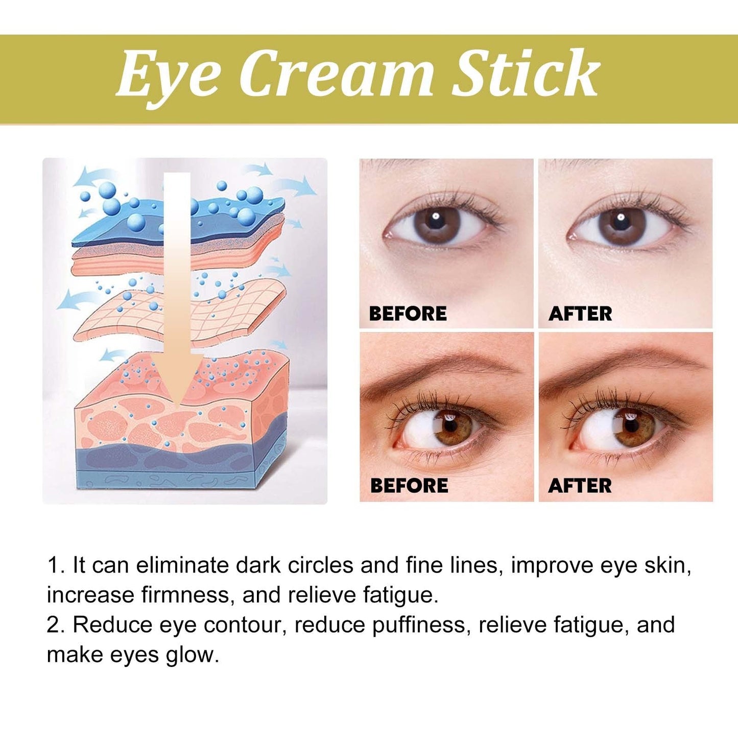 Skin Massage Lifting Moisturizing Eye Cream Care Stick Health & Beauty Health & Beauty Under 10 UniversalMaax https://www.cyberehub.com