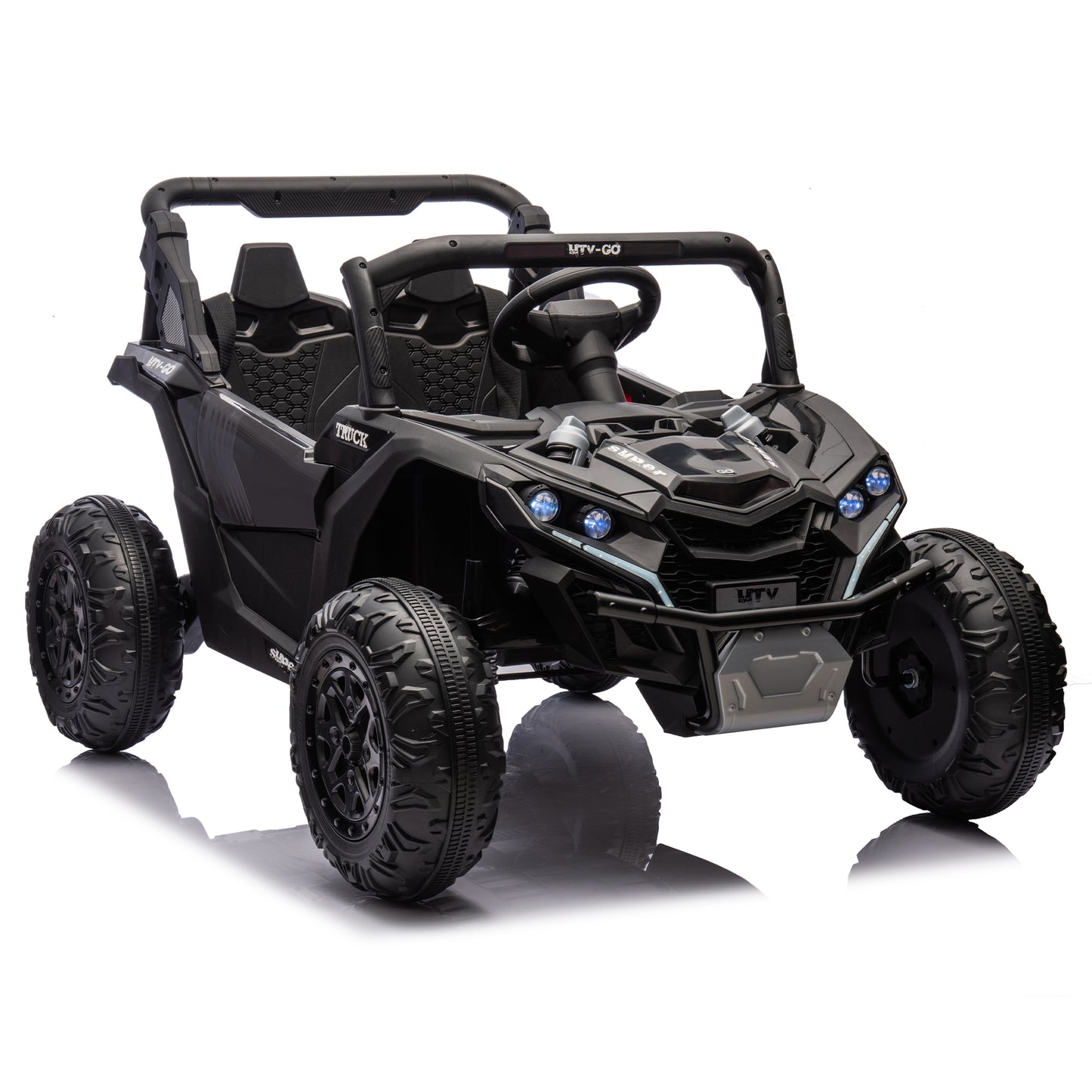 24V Two-Seater Kids Ride On UTV W/Parents Remote Control,Four-Wheel Suspension,Slow Start,Large wheel design,Anti-collision bar,Storage space,Music,USB,Bluetooth,Volume control,LED lights for Kids 3+. Giga Kids Toys Giga https://www.cyberehub.com