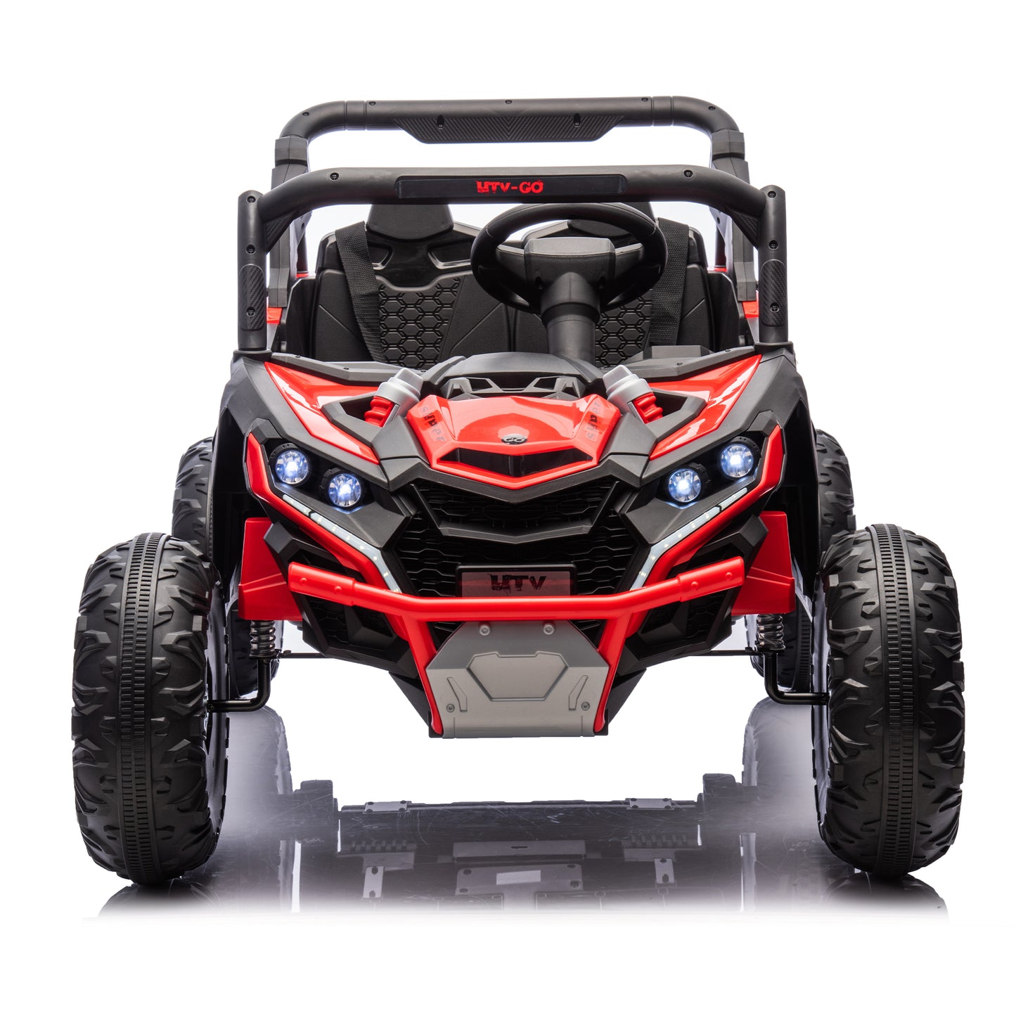 24V Two-Seater Kids Ride On UTV W/Parents Remote Control,Four-Wheel Suspension,Slow Start,Large wheel design,Anti-collision bar,Storage space,Music,USB,Bluetooth,Volume control,LED lights for Kids 3+. Giga Kids Toys Giga https://www.cyberehub.com