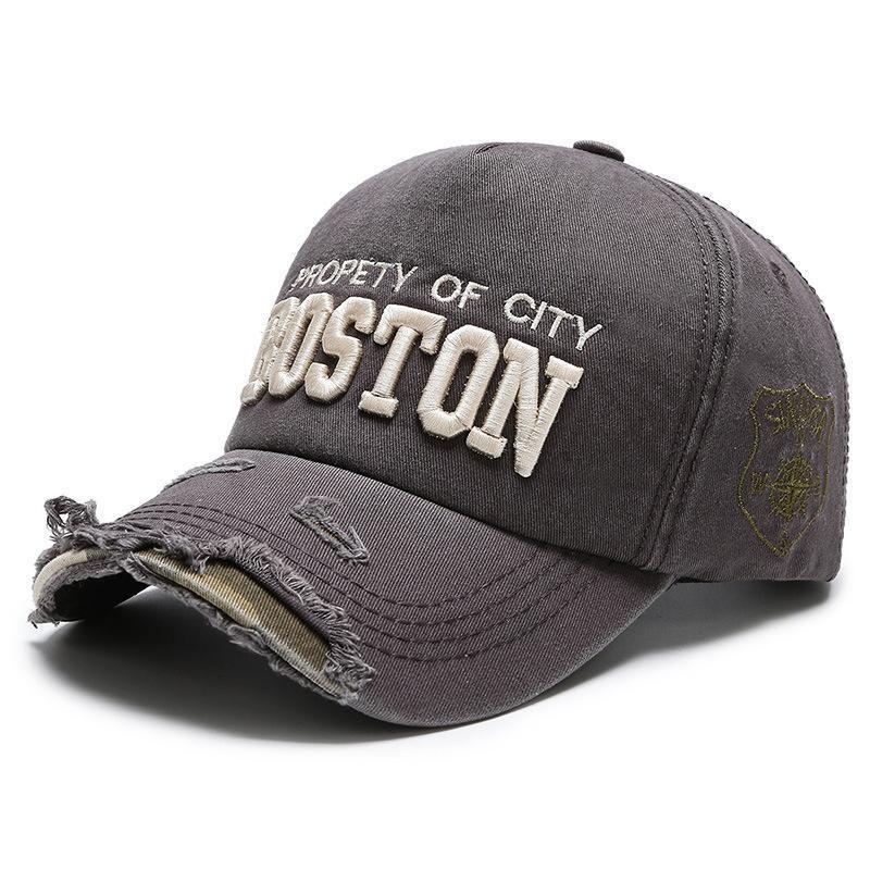 Women's Fashion Embroidered Ripped Cool Baseball Hat Gray Adjustable Apparel/Hat CJ Hat Ship From China CJ https://www.cyberehub.com